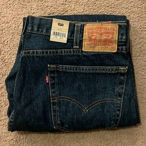 Levi's 505 Regular Fit Dark/Light Wash Jeans 38 x 30